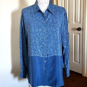 Johnny Was  Button Down Tunic Top